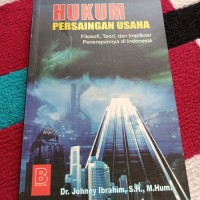 Hukum Persaingan Usaha : Filosofi, Teori, dan Implikasi Penerapannya di Indonesia