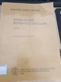 Bahan Ajar Cetak Manajemen Berbasis Sekolah