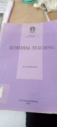 Materi Pokok Remedial Teaching