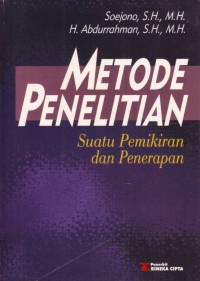 Metode Penelitian : Suatu Pemikiran dan Penerapan