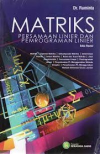 Matriks Persamaan Linier dan Pemrograman Linier