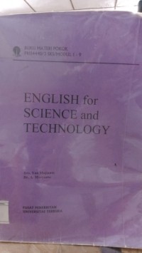 Materi Pokok English for Science and Technology
